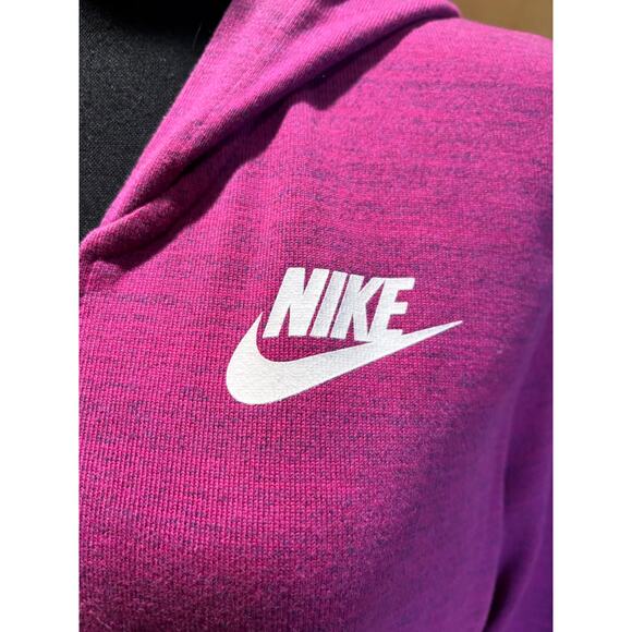 Nike Zip-Front, LS Hoodie Sweatshirt, Magenta, Size M - Picture 3 of 4